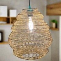CGC Lighting 'Casablanca' Medium Matt Gold Mesh Moroccan Metal Ceiling Pendant Light & Lamp Shade