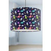 Space Dinosaurs Lampshade Blue
