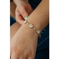 Gold Plated Sun Flower Charms Summer Indie Boho Daisy Floral Bracelet