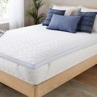 Snuggledown Temperature-Regulating Mattress Topper Superking Bed - 5cm Thick Comfortable & Supportive Cooling Mattress Pad - Wicks Moisture & Keeps Cool, Deep Fit Straps, Washable Cover (180 x 200cm)