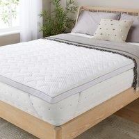 Snuggledown Protect-Plus Mattress Topper Single Bed - 5cm Thick Comfortable & Supportive Mattress Pad, Keeps Your Bed Fresh & Hygienic - Deep Fit Straps, Soft Knitted Washable Cover (90 x 190cm)