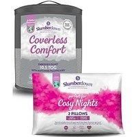 Slumberdown Coverless Comfort Waffle 10.5 Tog Bedding Bundle