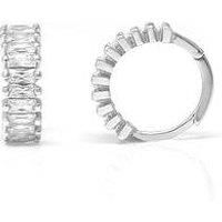 Baguette Hug Earrings Stainless Steel