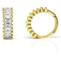 Baguette Hug Earrings - Gold