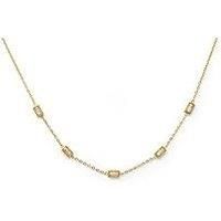 Say It With Diamonds Rectangle Necklace - Yellow Gold