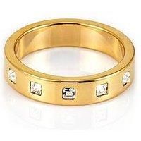 Say It With Cz Half Band Ring - Yellow Gold