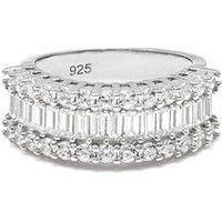 Say It With 2Ct Cathedral Dress Ring - Sterling Silver