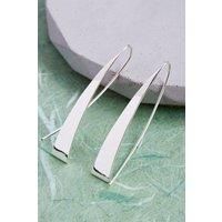 Elliptical Sterling Silver Hoop Earrings