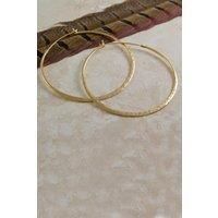 Sterling Silver Hammered Large Hoop Earrings