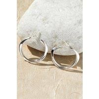 Interwoven Sterling Silver Hoop Earrings