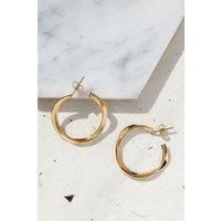 Interwoven Sterling Silver Hoop Earrings