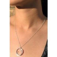 Tapered Round Eclipse Sterling Silver Pendant