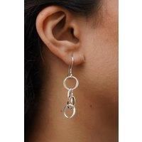 Sterling Silver Planet Long Drop Earrings
