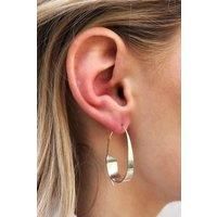 Curled Ribbon Sterling Silver Hoop Earrings