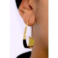 Curled Ribbon Sterling Silver Hoop Earrings