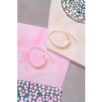 Curled Ribbon Sterling Silver Hoop Earrings