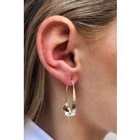 Sterling Silver Flared Ribbon Hoop Earrings