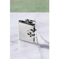 Sterling Silver Book Locket Necklace
