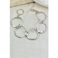 Circle Links Statement Sterling Silver Bracelet