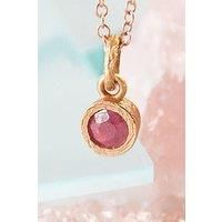 Ruby Sterling Silver July Birthstone Pendant Necklace