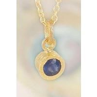 Sapphire September Birthstone Sterling Silver Necklace