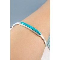 Otis Jaxon London Women's Turquoise December Birthstone Sterling Silver Bangle