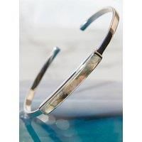 Otis Jaxon London Women's Labradorite Sterling Silver Adjustable Bangle