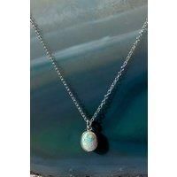 Welo Opal Sterling Silver October Birthstone Necklace