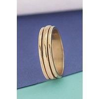 Gold Sterling Silver Spinning Ring