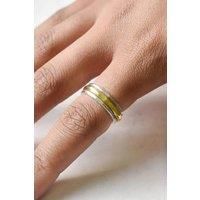Sterling Silver and Gold Two Tone Unisex Spinning Ring