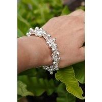 Graduated Peppercorn Chunky Sterling Silver Bracelet
