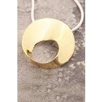 Otis Jaxon London Women's Large Open Circle Wave Sterling Silver Pendant in Gold