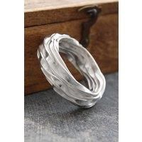 Otis Jaxon London Women's Wrapped Contemporary Sterling Silver Ring | Size: P