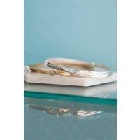 Round Minimalist Sterling Silver Wire Bangle