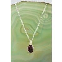 Otis Jaxon London Women's Fire Opal Silver October Birthstone Pendant Necklace