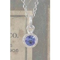 Otis Jaxon London Women's Tanzanite Sterling Silver December Birthstone Pendant Necklace