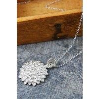 Otis Jaxon London Women's Sunflower Sterling Silver Pendant Necklace