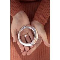 Otis Jaxon London Women's Sterling Silver Graduated Chunky Statement Bangle