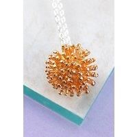 Otis Jaxon London Women's Dandelion Sterling Silver Floral Pendant in Rose Gold