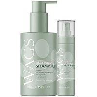 WAGS Puppy & Dog Shampoo, Baby Powder Scent, Grooming Shampoo with Aloe Vera & Hyaluronic Acid, Odor & Dirt Removal for Sensitive Skin, 450ml