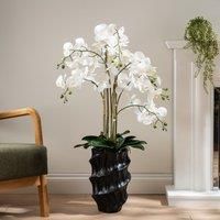 Scottish Everlastings Ltd Real Touch Phalaenopsis Orchid In Pot 110cm, White