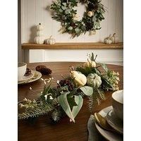 Scottish Everlastings 80 Cm Premium Autumn Pumpkin Table Centrepiece Swag Green