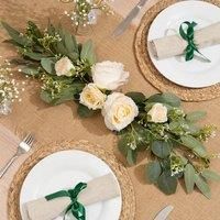 Artificial Eucalyptus & Rose Arrangement