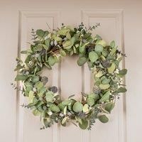Scottish Everlastings 52Cm Artificial Eucalyptus & Pussy Willow Wreath