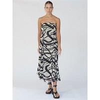 Religion Bandeau Midi Dress - Taupe