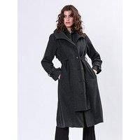 Religion Wool Mix Belted Coat - Grey