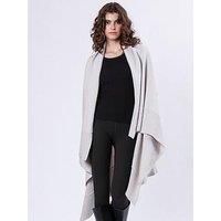 Religion Soft Yarn Draped Maxi Cardigan - Grey