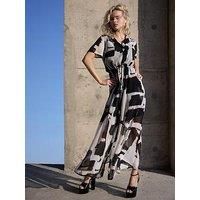 Religion Blossom Maxi Shirt Dress - Black