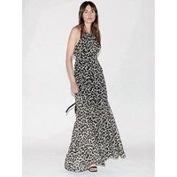 Religion Open Back Halterneck Maxi Dress - Multi