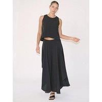 Religion Tanzanite Stud Trim Co-Ord Skirt And Top - Black